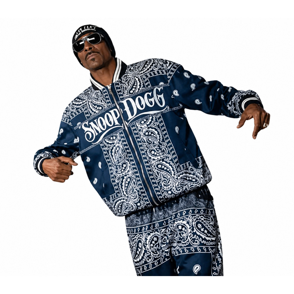 Snoop Dogg Blue Paisley Tracksuit | America Suits